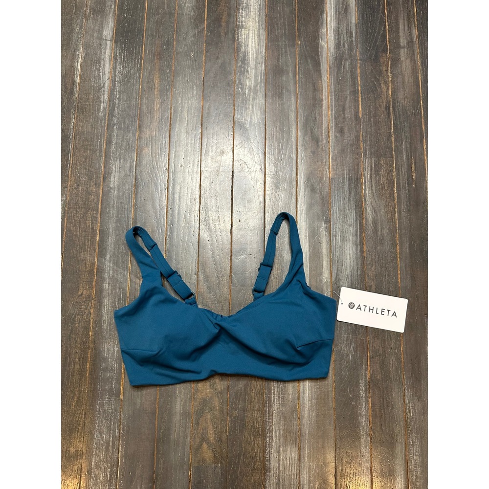 Athleta Oasis Underwire Bikini Top Teal Blue
